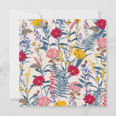 Helles Blumenmuster Mitteilungskarte (Rückseite)