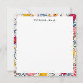 Helles Blumenmuster Mitteilungskarte (Vorderseite)