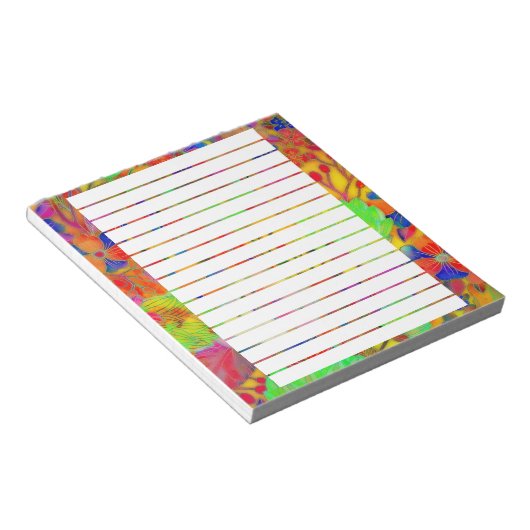 helles Blumenmuster Notizblock (angewinkelt)