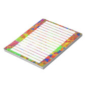 helles Blumenmuster Notizblock (Rotiert)