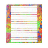 helles Blumenmuster Notizblock (Vorderseite)