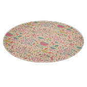 Helles Blumenmuster Schneidebrett (Ecke)