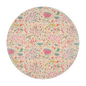 Helles Blumenmuster Schneidebrett (Vorderseite)