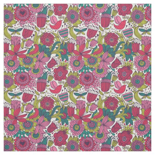 Helles Blumenmuster Stoff (Muster)