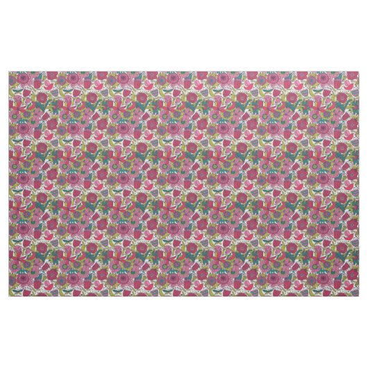 Helles Blumenmuster Stoff (Fat Quarter (45,7 x 55,9 cm))