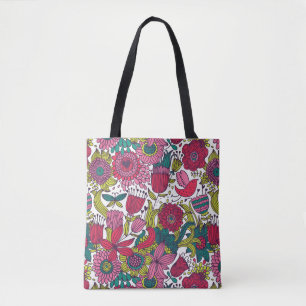 Helles Blumenmuster Tasche