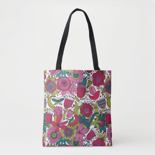 Helles Blumenmuster Tasche (Vorderseite)