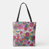 Helles Blumenmuster Tasche (Rückseite)
