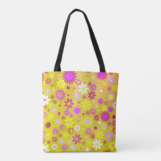 Helles Blumenmuster Tasche (Rückseite)