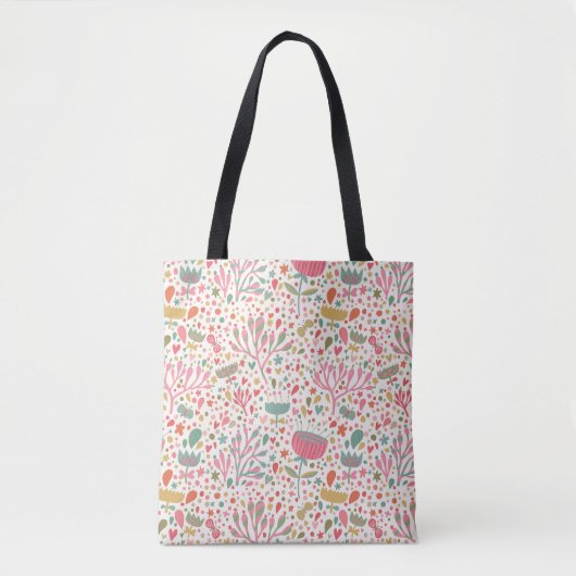 Helles Blumenmuster Tasche (Vorderseite)