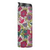 Helles Blumenmuster Thermosbecher (Nach rechts gedreht)