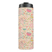 Helles Blumenmuster Thermosbecher (Vorderseite)