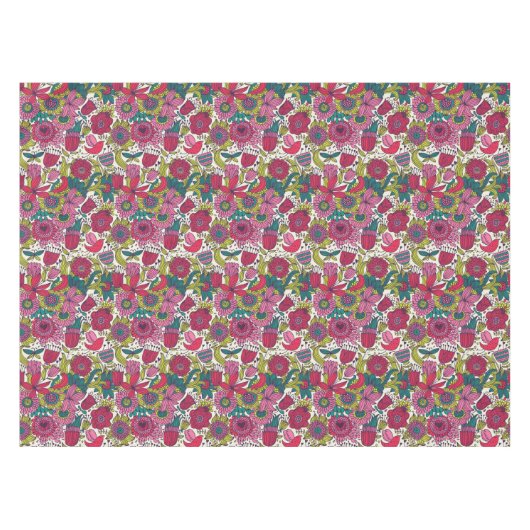 Helles Blumenmuster Tischdecke (Vorderseite (Horizontal))