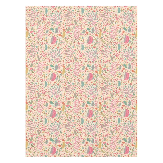 Helles Blumenmuster Tischdecke (Vorderseite)