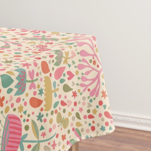 Helles Blumenmuster Tischdecke (Beispiel)