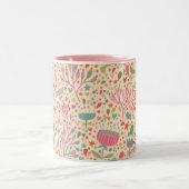 Helles Blumenmuster Zweifarbige Tasse (Mittel)