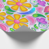 helles Blumenpapier Geschenkpapier (Ecke)