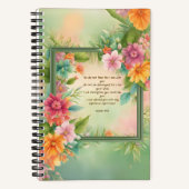 Helles Blumenraster-Journal mit Jesus Notizblock (Vorderseite)