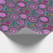 Helles Bohemisches Boho Hippy-Chic-Muster Geschenkpapier (Ecke)