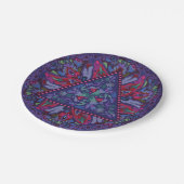 Helles Bohemisches Boho Hippy-Chic-Muster Pappteller (Schrägansicht)