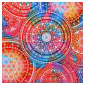 Helles Bohemisches Boho Hippy-Chic-Muster Stoff (Nahaufnahme)