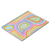 Helles Bohemisches Retro Muster Paisleys Notizblock (Linke Seite)