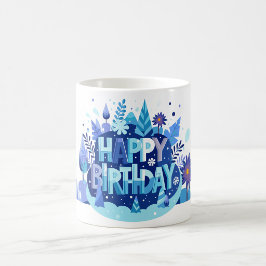 Helles Botanisches Geburtstagsgeschenk Kaffeetasse