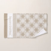 Helles braunes Tan Winterweißes Schneeflockenmuste Badhandtuch Set (Handtuch)