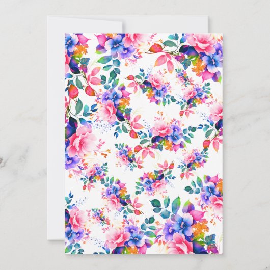 Helles Brautparty in der Gartenanlage Einladung (Rückseite)