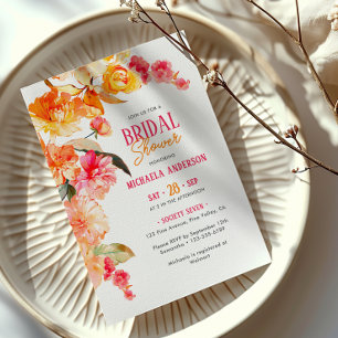 Helles Brautparty mit Blumenmotiven/Brunch Einladung