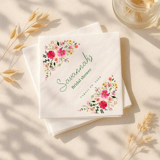 Helles Brautparty Napkins | Bunt Serviette