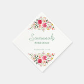Helles Brautparty Napkins | Bunt Serviette (Ecke)