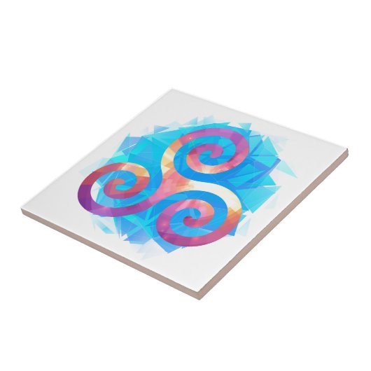 Helles bretonisches triskel fliese (Seite)