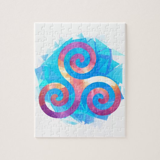 Helles bretonisches triskel puzzle (Vertikal)