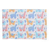 Helles buntes Alpaka-Muster Kissenbezug (Vorderseite-Links)