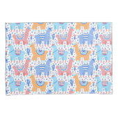 Helles buntes Alpaka-Muster Kissenbezug (Vorderseite-Rechts)