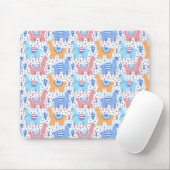 Helles buntes Alpaka-Muster Mousepad (Mit Mouse)