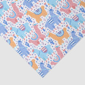 Helles buntes Alpaka-Muster Seidenpapier (Ausschnitt)
