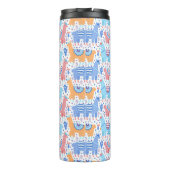 Helles buntes Alpaka-Muster Thermosbecher (Rückseite)