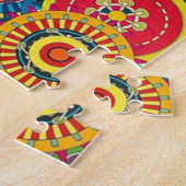 Helles buntes Boho Blumenmuster Puzzle (Seite)