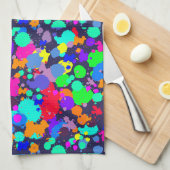 Helles buntes Farben-Spritzerneontuch Handtuch (Viertel Falte)