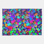 Helles buntes Farben-Spritzerneontuch Handtuch (Horizontal)