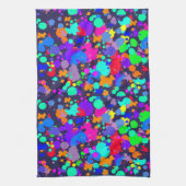 Helles buntes Farben-Spritzerneontuch Handtuch (Vertikal)