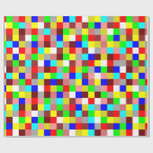 Helles, buntes Quadrat Geschenkpapier (Flach)