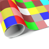 Helles, buntes Quadrat Geschenkpapier (Rolleneckpunkt)