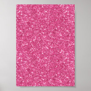 Helles Candy Feines Rosa Glitter Muster Poster