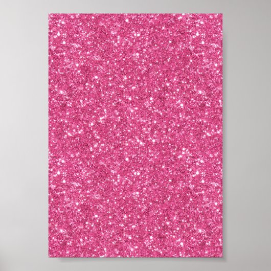 Helles Candy Feines Rosa Glitter Muster Poster (Vorne)