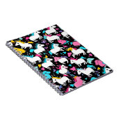 Helles Cartoon Unicorns-Notebook Notizblock (Rechte Seite)