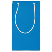 Helles Cerulean Blue mit griny Textur Kleine Geschenktüte (Vorderseite)