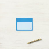Helles Cerulean Blue mit griny Textur Post-it Klebezettel (Auf Schreibtisch)